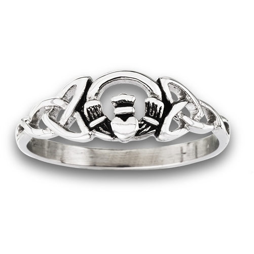 Stainless Steel CELTIC CLADDAGH RING