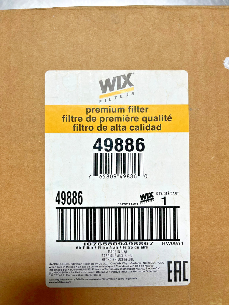 49886 Genuine WIX Air FILTER