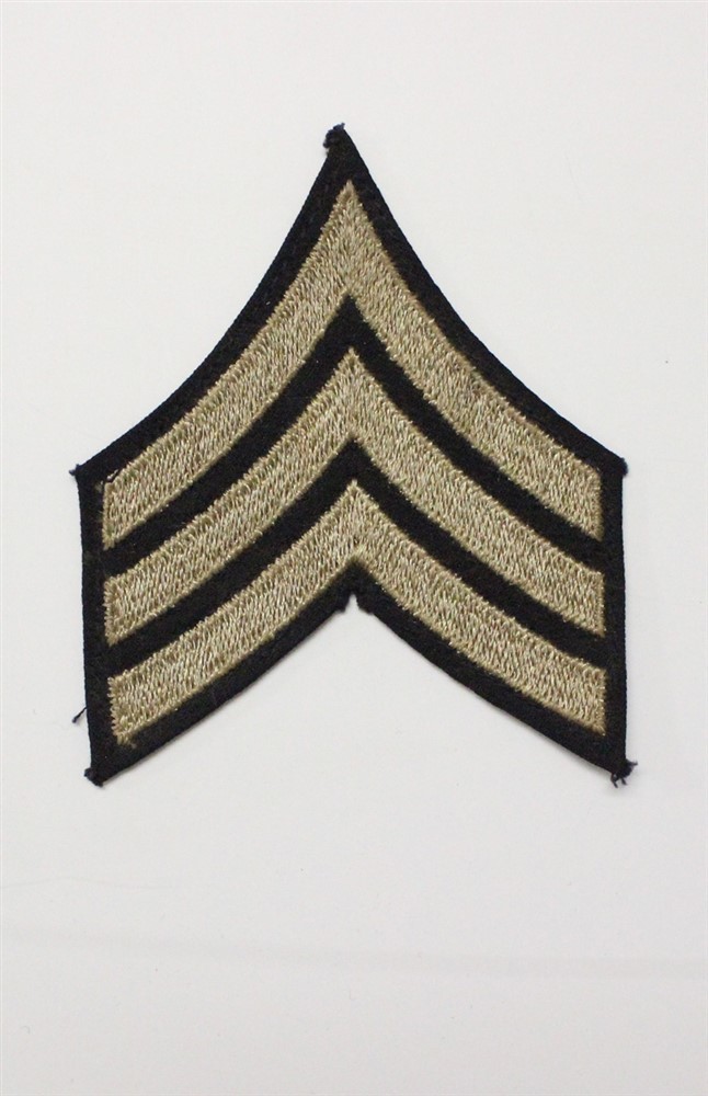 Army Chevron 1967: Sergeant, single - WWII era, on twill