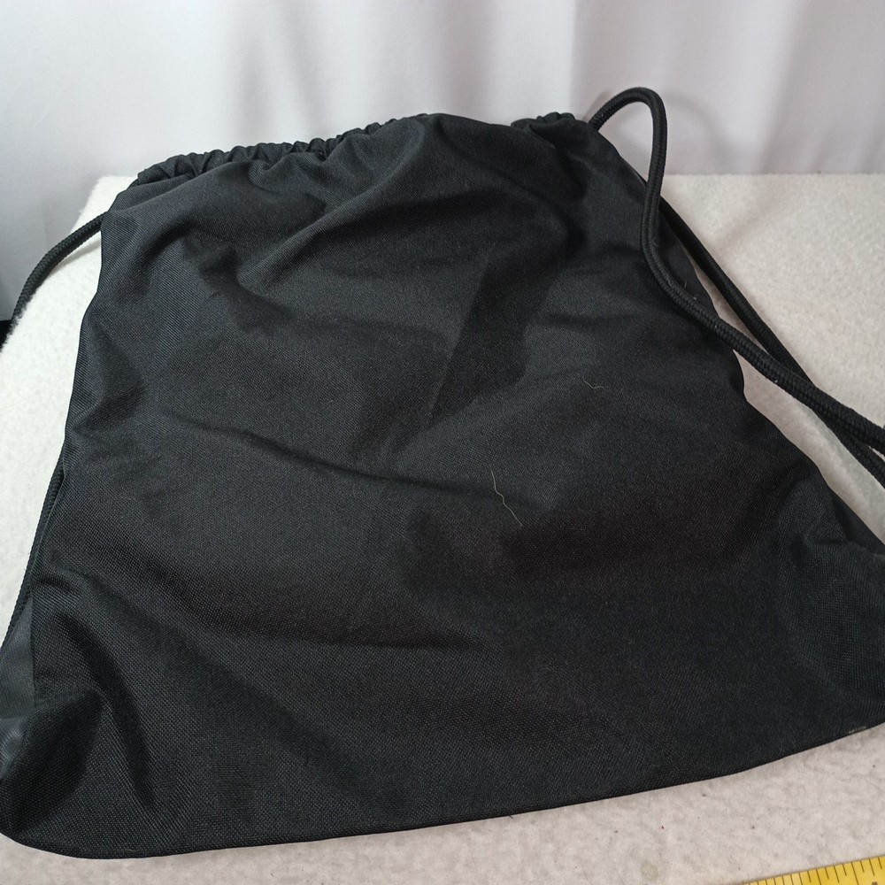 Adidas Drawstring Backpack Black Pink 3 Stripe Gym Sack Bag Medium