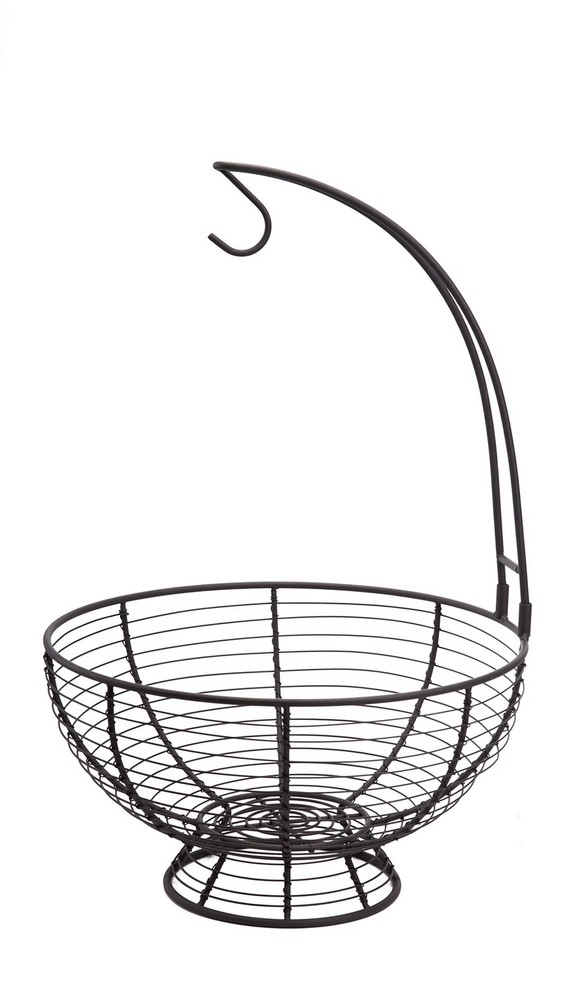 Fruit Basket Bowl 11.81" Diameter with Detachable Banana Hanger - Kitchen