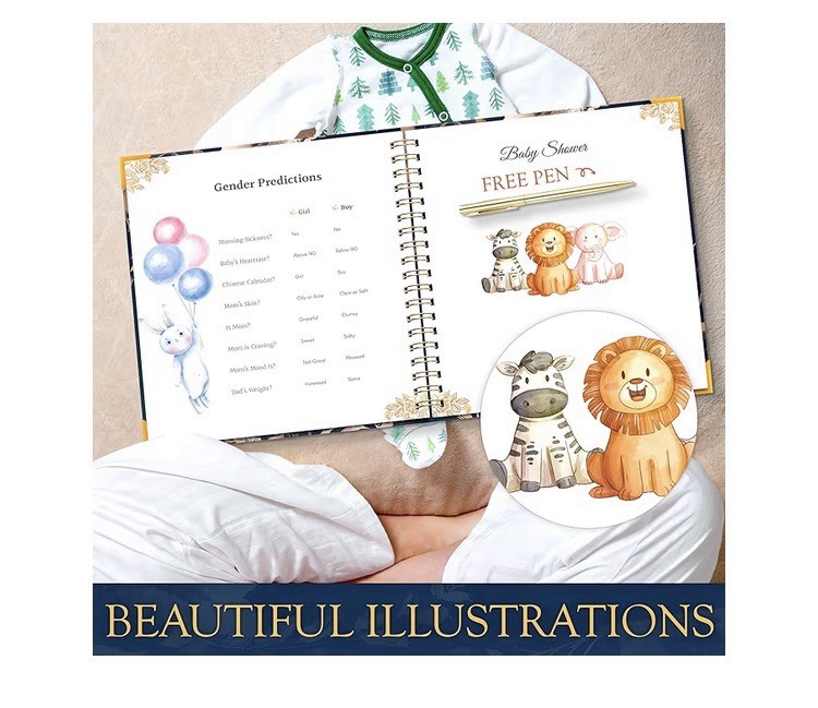 Pregnancy Journal with Beautiful Gold Pen