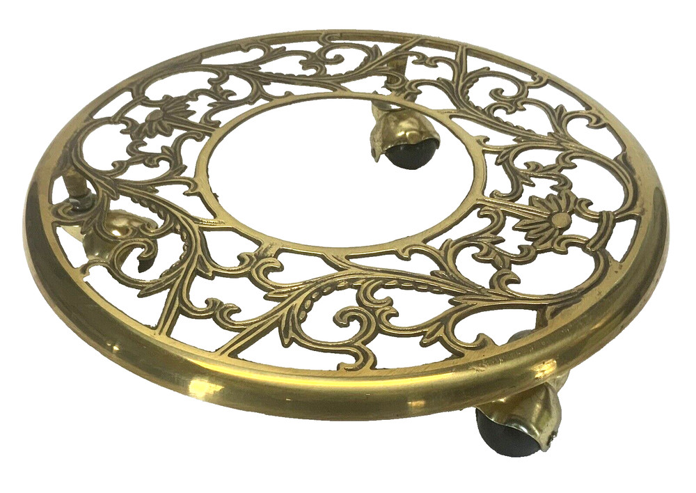 Rolling Brass Perforated Trivet