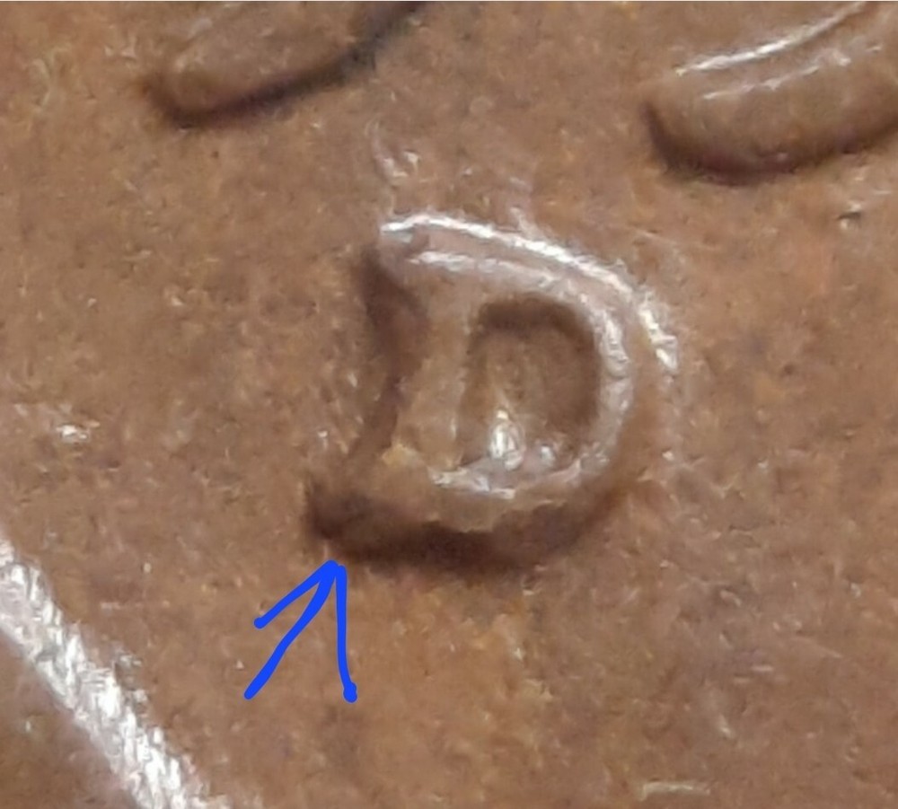 1957 D/D RPM Error Lincoln wheat cent#79