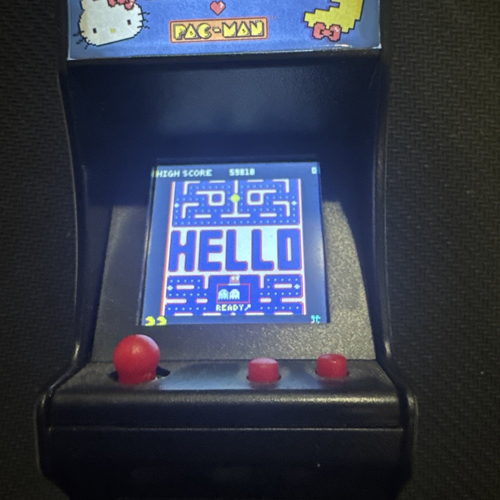 Tiny Arcade Hello Kitty Pac Man Rare Tested