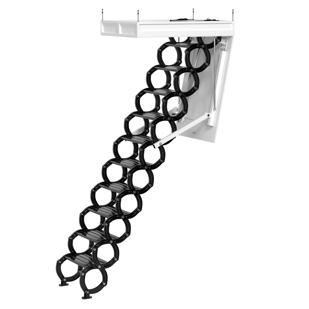 Electirc attic ladder Aluminum folding 9.5ft with remote for loft #
