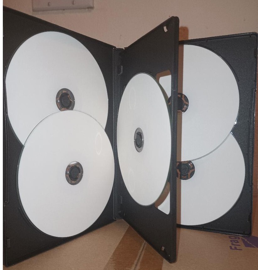14mm Black DVD Case, Multi-Five Disc Capacity with Tray 100 units