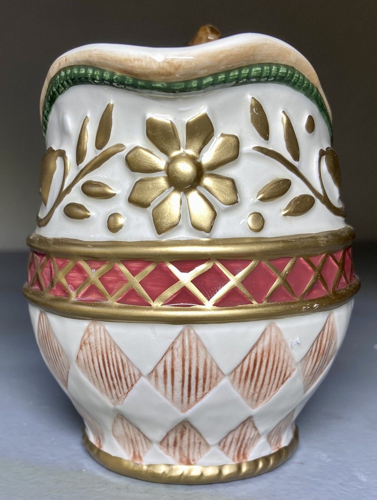 Fitz & Floyd Classics Hand Painted Ceramic Holiday 5” Creamer Small Pitcher