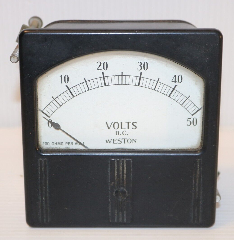 WESTON VOLTS DC Voltmeter, 200 OHMS PER VOLT, Model 741