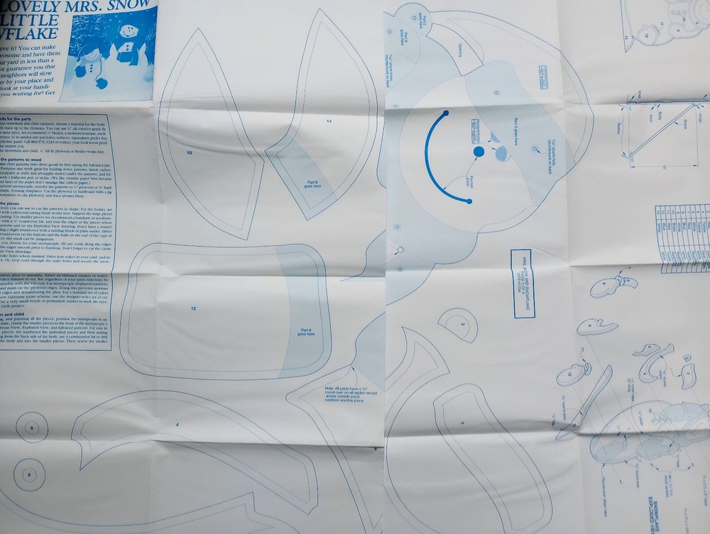 Mrs Snow & Little Flake Woodworking Blueprint Plan