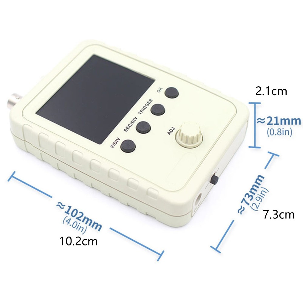 Assembled DSO150 Digital Oscilloscope 2.4in LCD Display With Test Clip Power