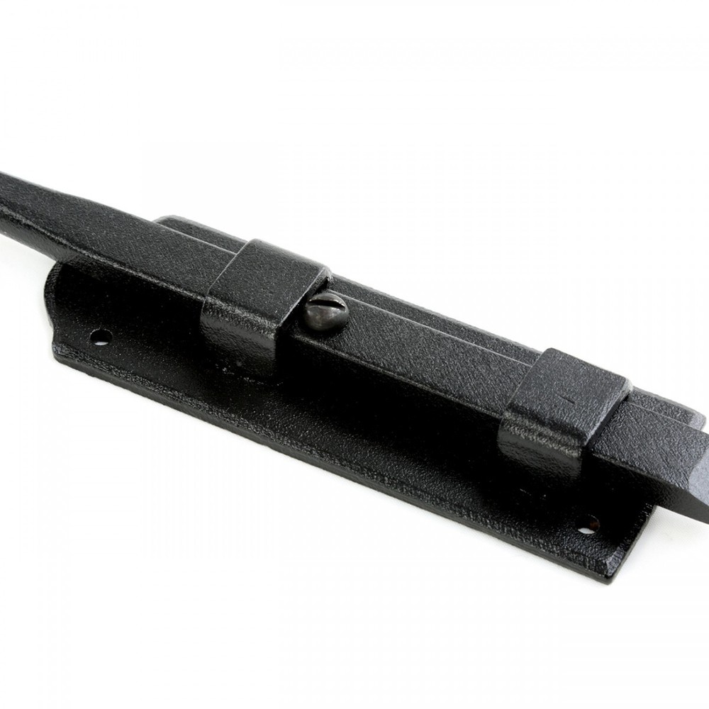 Black Iron Tower Door Slide Dead Bolt 9" Length Colonial Charm Design