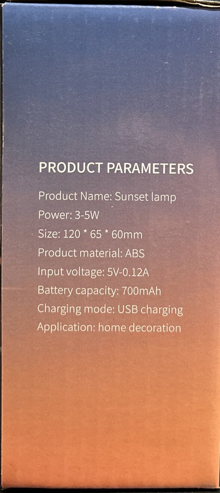 Sunset Lamp Projector Multi Colour Scenery USB Operated