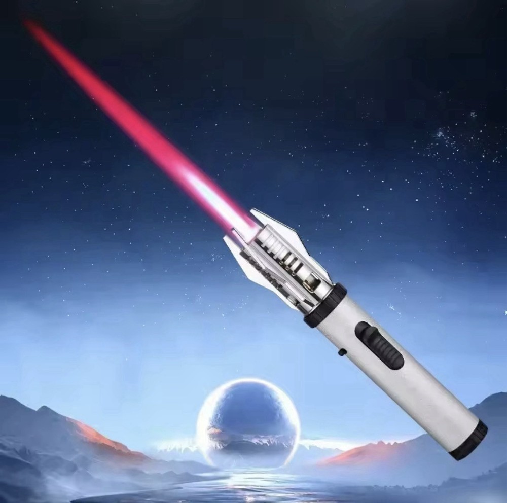 Lightsaber Design Torch Jet Lighter, Safety Switch, Windproof, Refillable