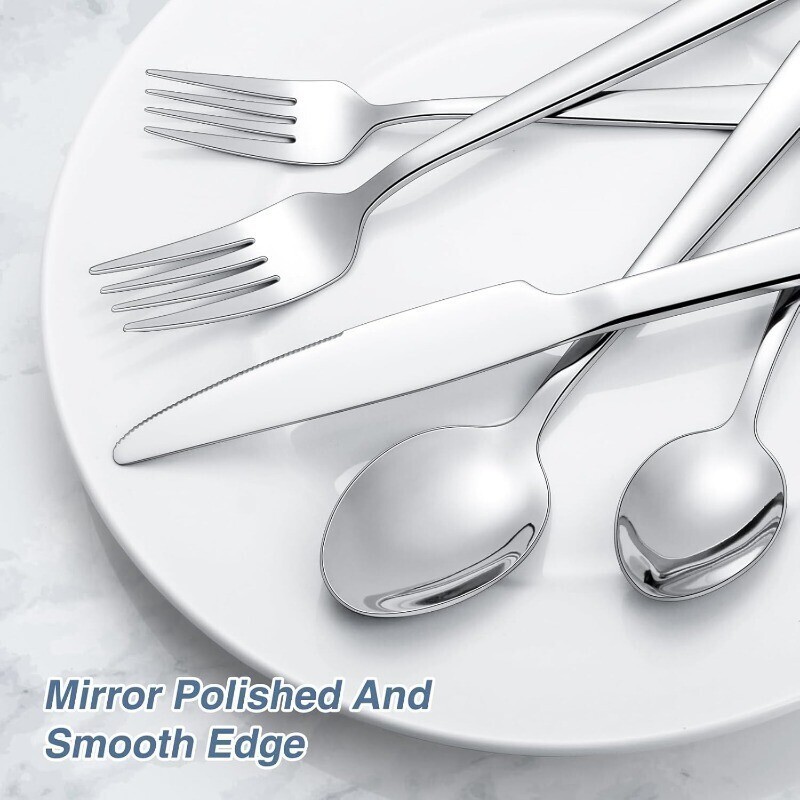 60 Piece Silverware Set For 12 Stainless Steel Flatware Tableware Set Cutlery