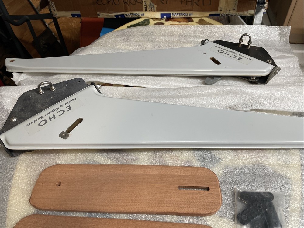 Rowing Folding Rigger System Echo Used Set Plus Hardware and Feet Extenders Nice