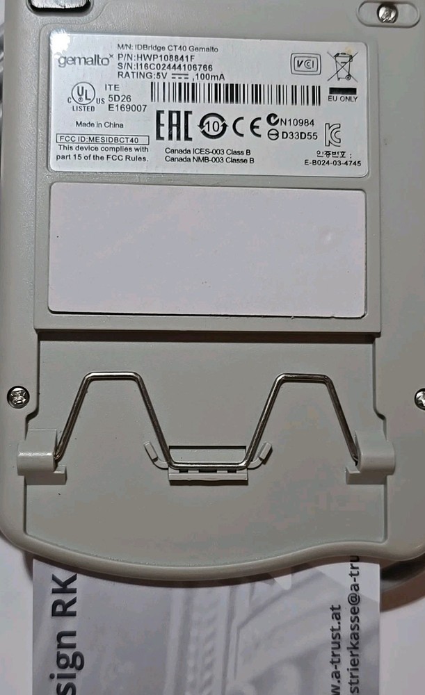 Gemalto GemPC USB-SL IDBridge CT40 Smart Card Reader