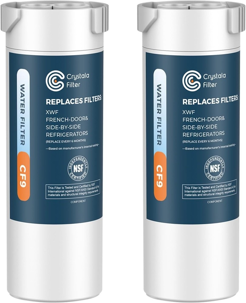 (2 PK) Crystala CF9 Refrigerator Water Filter for GE XWF (NOT XWFE) - FREE SHIP!