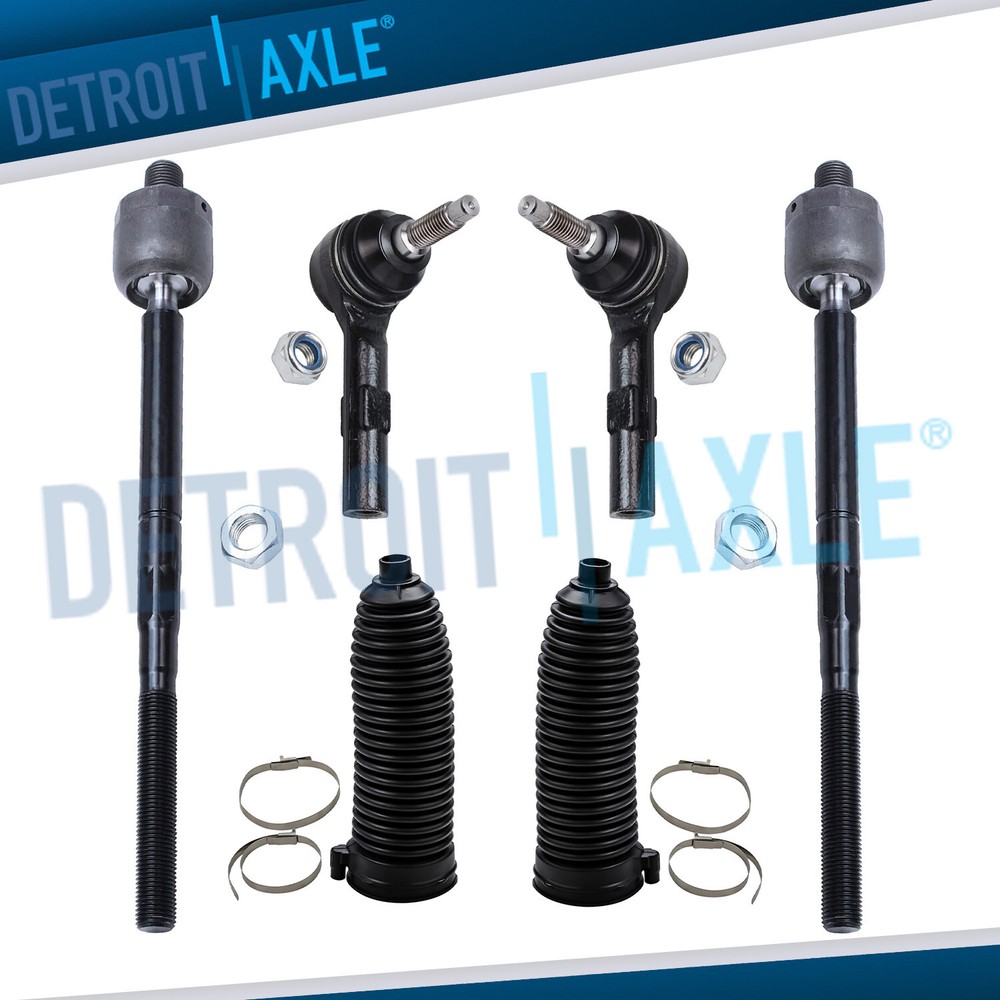 Front Inner Outer Tie rods Boot Kit for 06-10 Ford Explorer Mercury Mountaineer