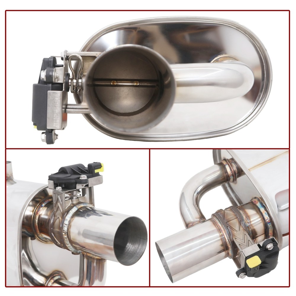 Universal Performance Muffler Valve Dual with Remote Control 3 inch, T Style