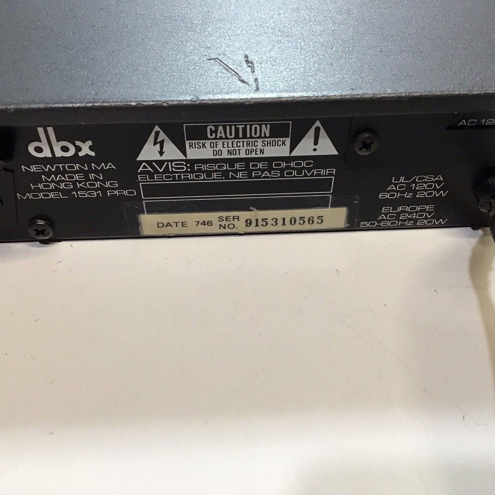 dbx 1531p Stereo/Mono Switchable Graphic Equalizer Used