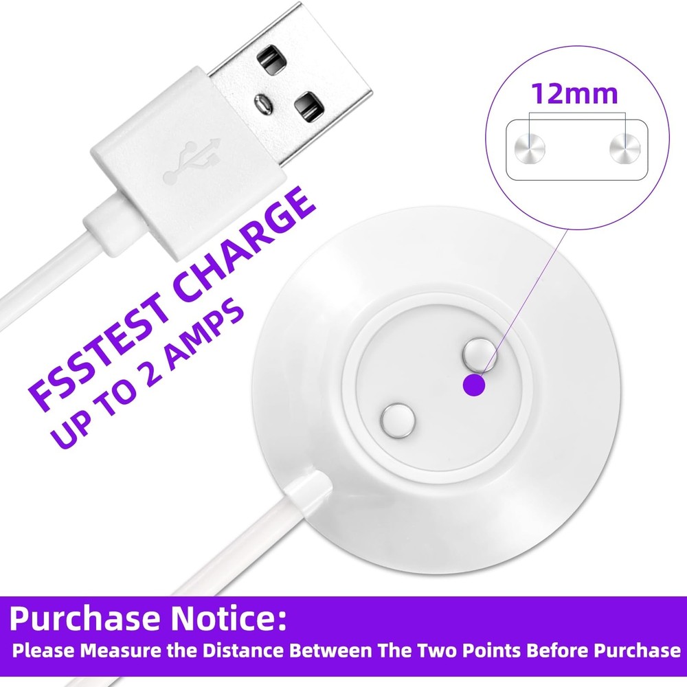 Densleonis Rose Replacement Charger, 12mm Magnetic Standing Dock White