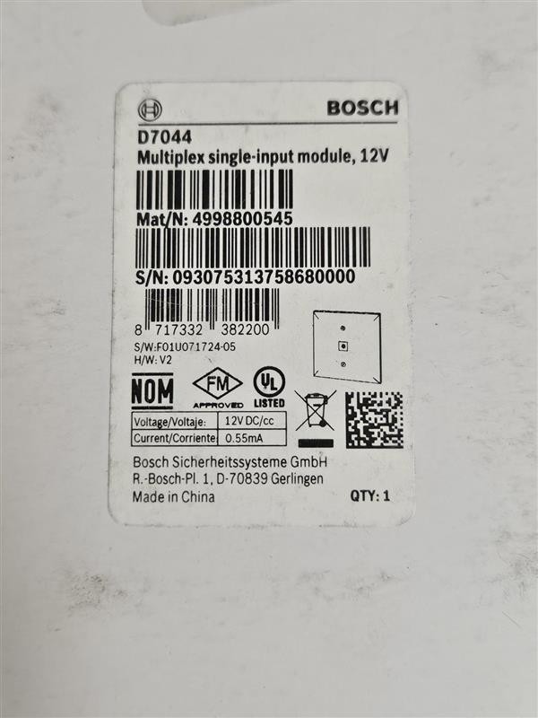 Bosch D7044 Mux Single Input - SAME DAY SHIPPING