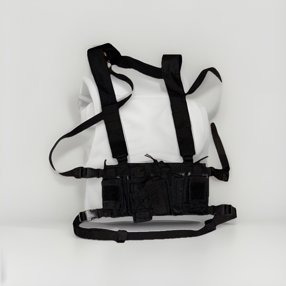 Unbranded Micro Chest Rig/ Plate Carrier Placard (Black)