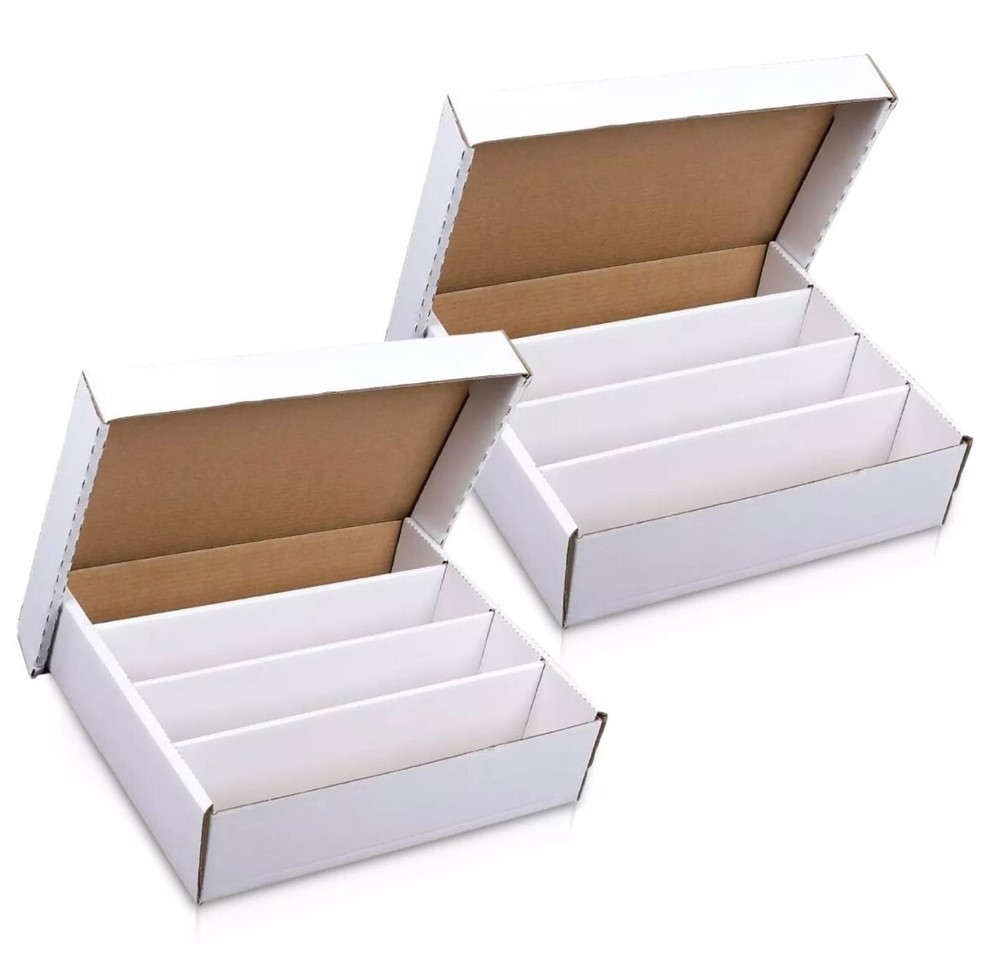 2-Pack - 3200- Count Capacity Trading Card Storage Box - Durable Organization