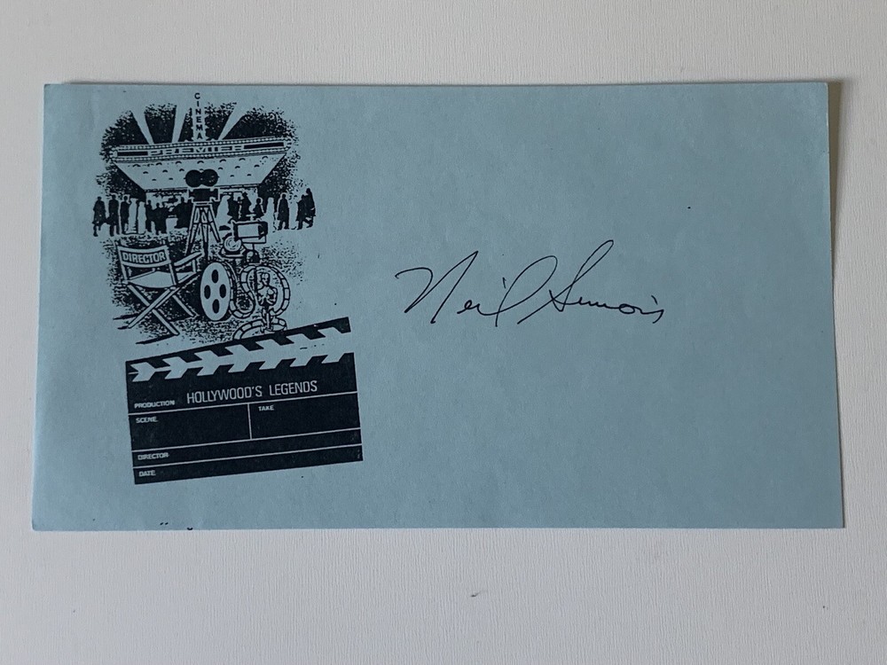 Neil Simon Playwright Screenwriter Author Signed Paper Index Cut PSA DNA