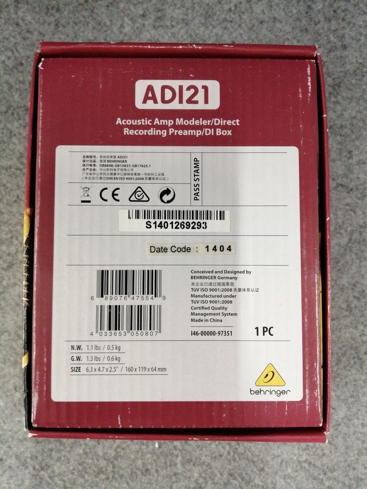 BEHRINGER ADI-21 Prelifier