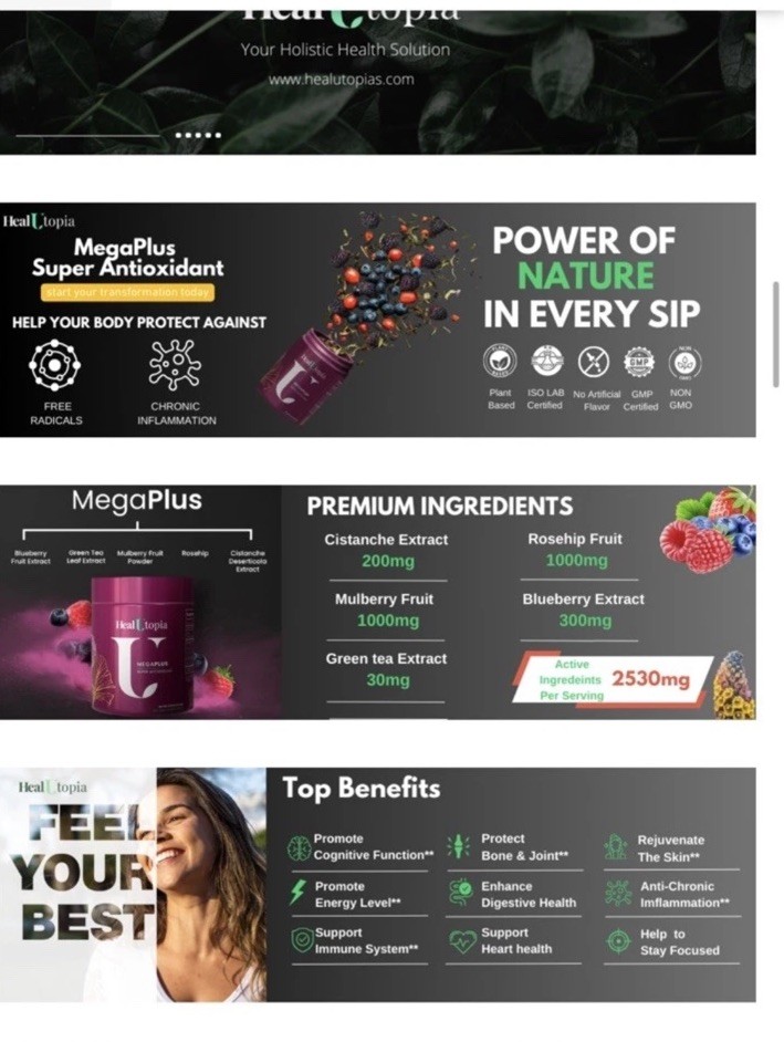 Healutopia - Antioxidant Supplement -mega plus super