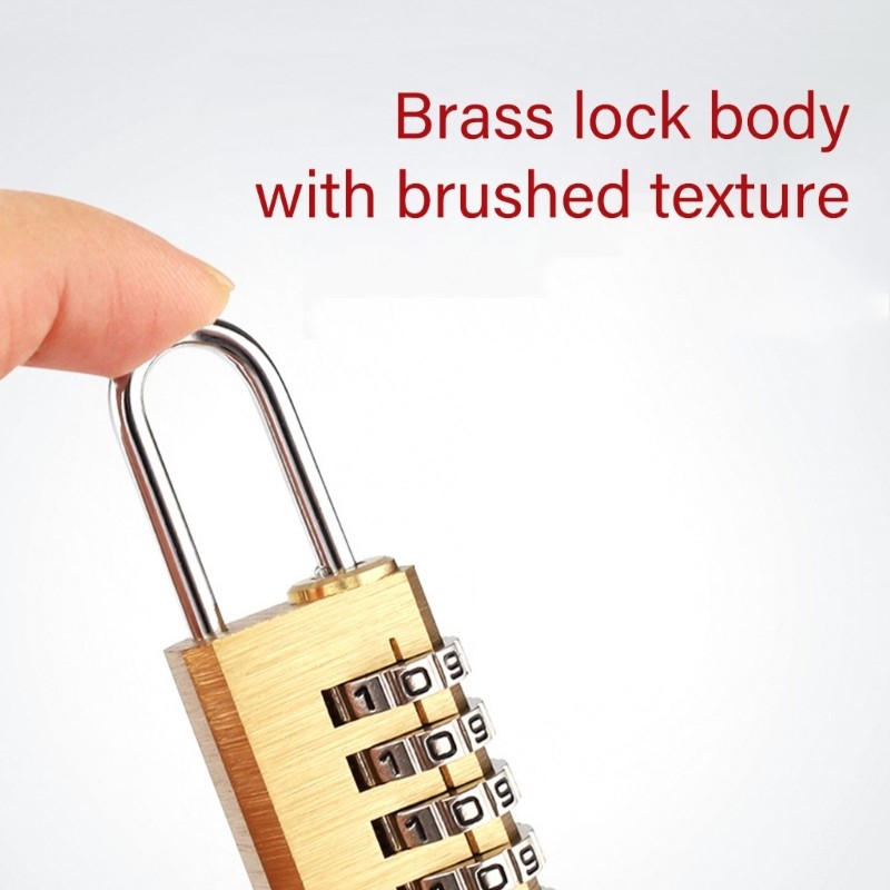 Sturdy Brass Combination Padlock for Personalize Belongings Protective