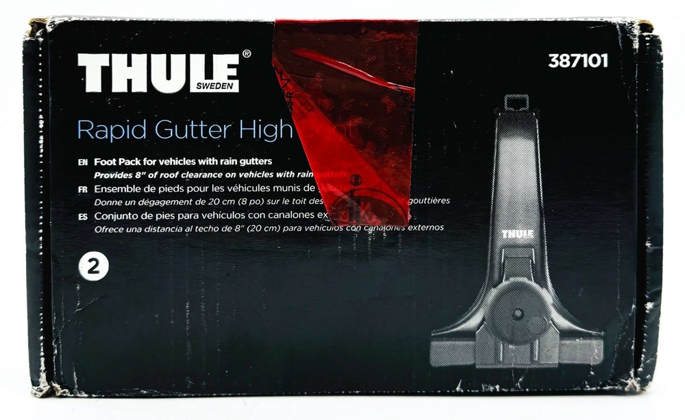 Thule Rapid Gutter High Foot Pack (4-Pack) - (Model 387101) MISSING 1 PART READ