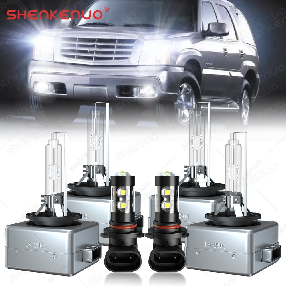 HID Headlight Bulbs for Cadillac Escalade 2007-2014 High Low Beam LED Fog Light