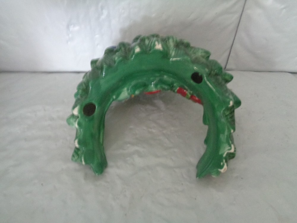 Ceramic Christmas Tree - Candle Side Hugger - Decorative Topper - Hand Painted