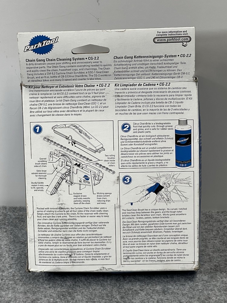 Park Tool CG-2.2 Chain Gang Chain Cleaning System missing handle