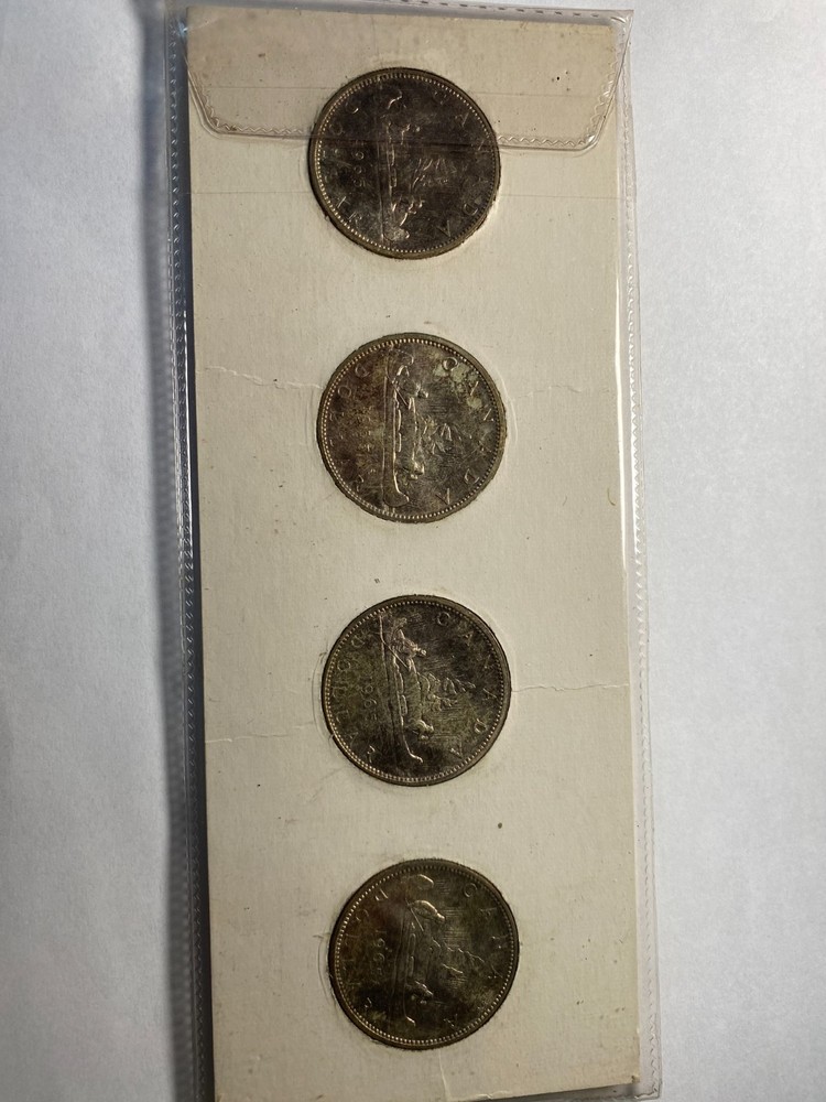 CANADA 1965 SILVER 4 DOLLAR set four VARIETIES