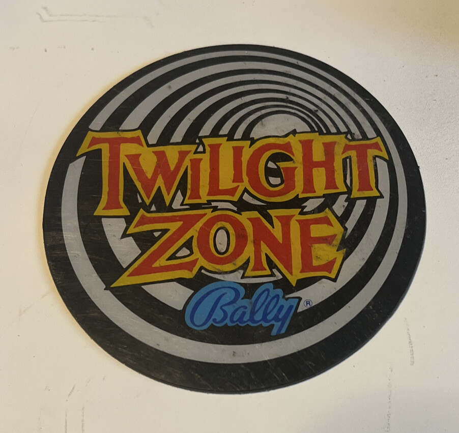 Twilight Zone Pinball Promo Plastic Coaster 3 3/4"
