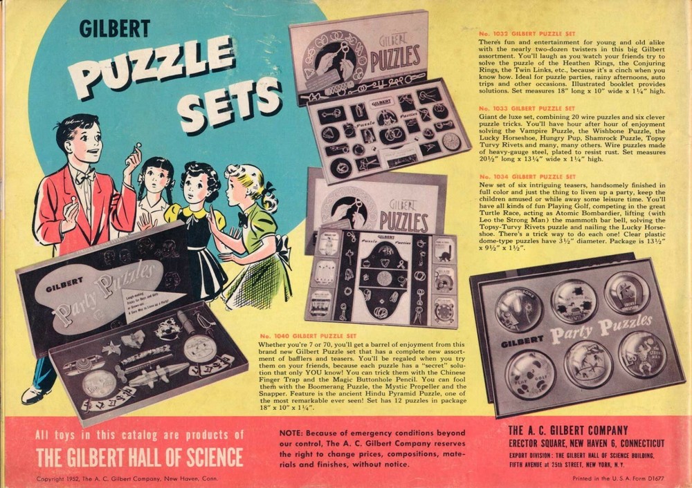 1952 American Flyer Trains, Gilbert Toy Catalog, Nice shape!