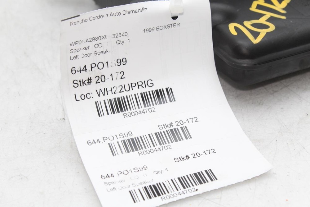 BOXSTER 97-04 DRIVER LEFT DOOR SPEAKER UNIT 44702