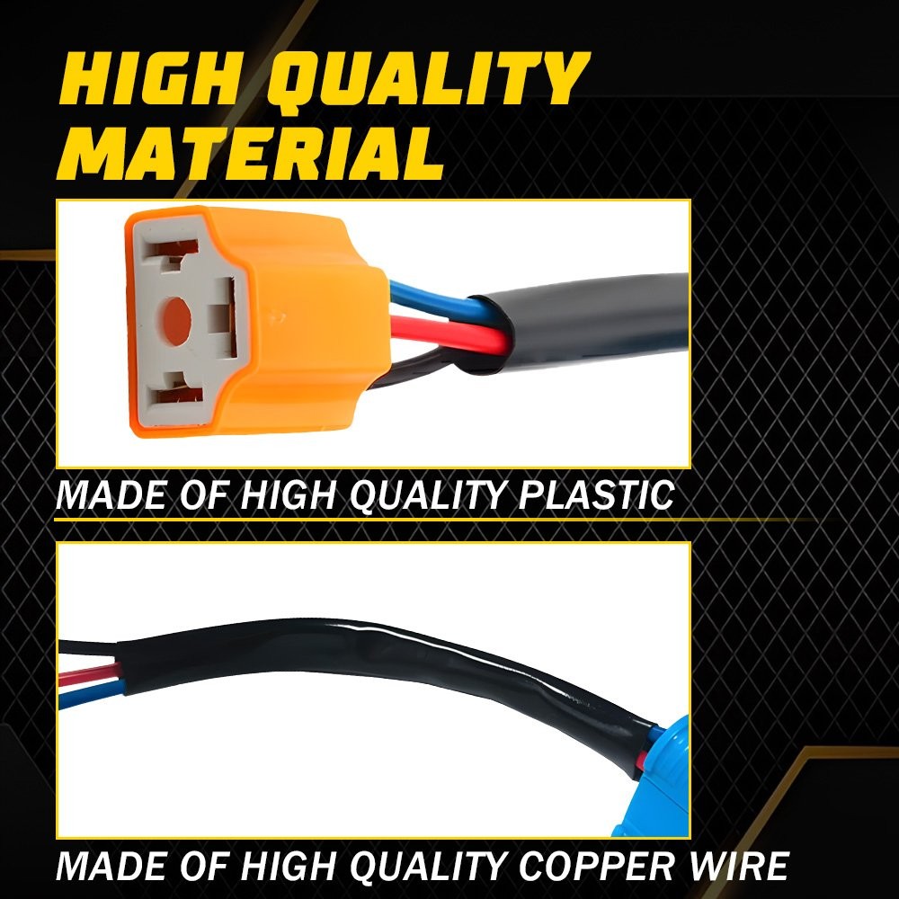 Conversion Wire 9004 HB1 TO 9003 HB2 Two Adapter Harness Head Light Plug Play