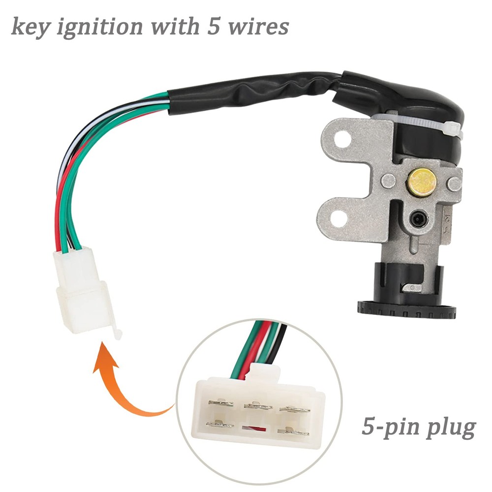 49cc Ignition Switch, 50cc Key Ignition, Ignition Switch Key Set Compatible w...