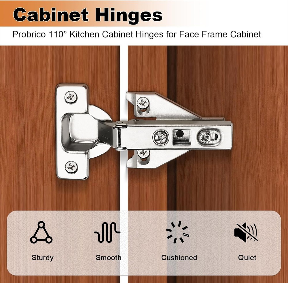 Full Overlay Soft Opening Clip On Face Frame Mounting Cabinet Hinge 1 pair
