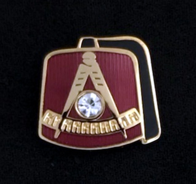 Shrine Past Master Fez Lapel Pin with Stone (SHPM-LP)