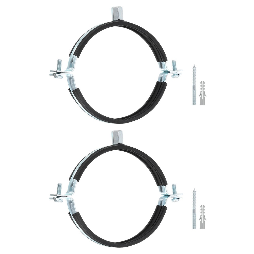 2 Pcs Adjustable Pipe Bracket Clamp, 5"(127mm) Wall Ceiling Mount Support