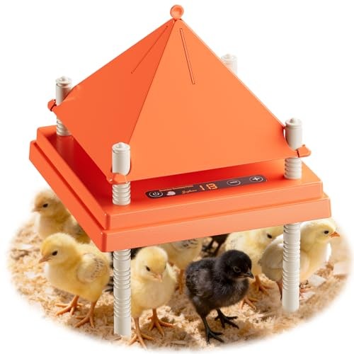 Chick Brooder Heating Plate with Anti-Stand Cone, 10" x 10" Brooder Heater for