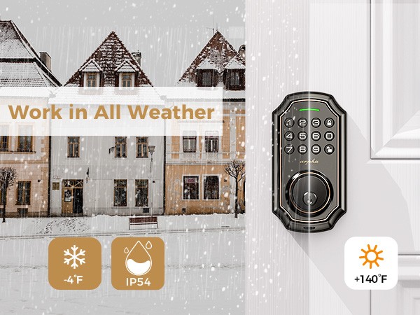 Arpha Smart Front Door Smart Lock WiFi Keypad Alexa Google App Control Auto Lock