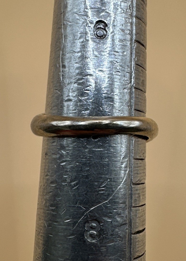 Elegant 925 Sterling Silver Bamboo-style Ring / Size 7 Adjustable ￼