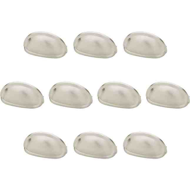 (10 Pack) 3" Farmhouse Cup Pull Satin Nickel